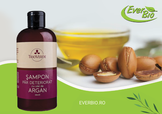 TRIO VERDE ȘAMPON PENTRU PĂR DETERIORAT CU ULEI DE ARGAN - O SOLUȚIE NATURALĂ PERFECTĂ PENTRU RUTINA TA ZILNICĂ DE ÎNGRIJIRE