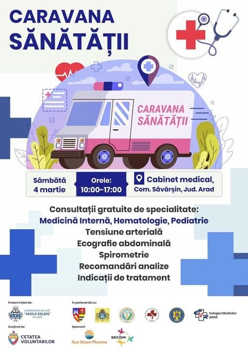 Caravana Sănătății pleacă în judeţ; vezi unde face prima oprire