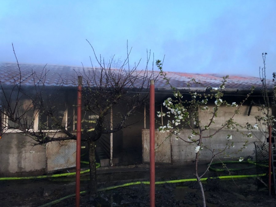 Incendiu izbucnit la o anexă gospodărească din orașul Curtici