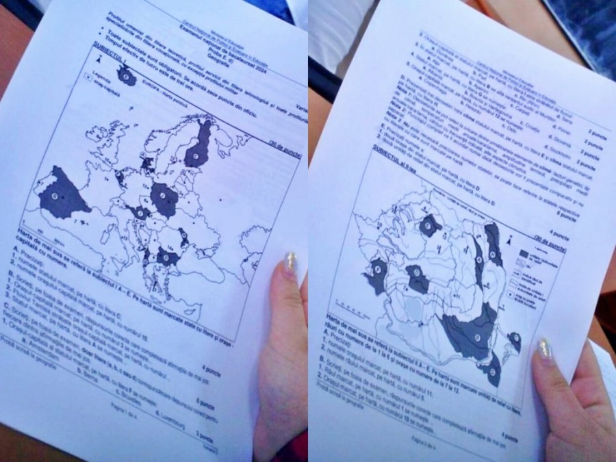 Subiectele de la Geografie publicate în timpul examenului de o candidată din Arad / UPDATE: Candidata care a dat publicității subiectele nu este totuși din Arad