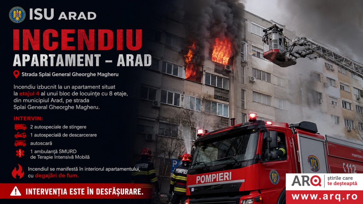 Incendiu pe strada Splai General Gheorghe Magheru