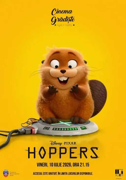 Filmul „Hopperi", proiectat gratuit în grădina din Grădiște
