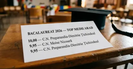 Un elev din Arad a obținut media 10 la Bacalaureat 2026
