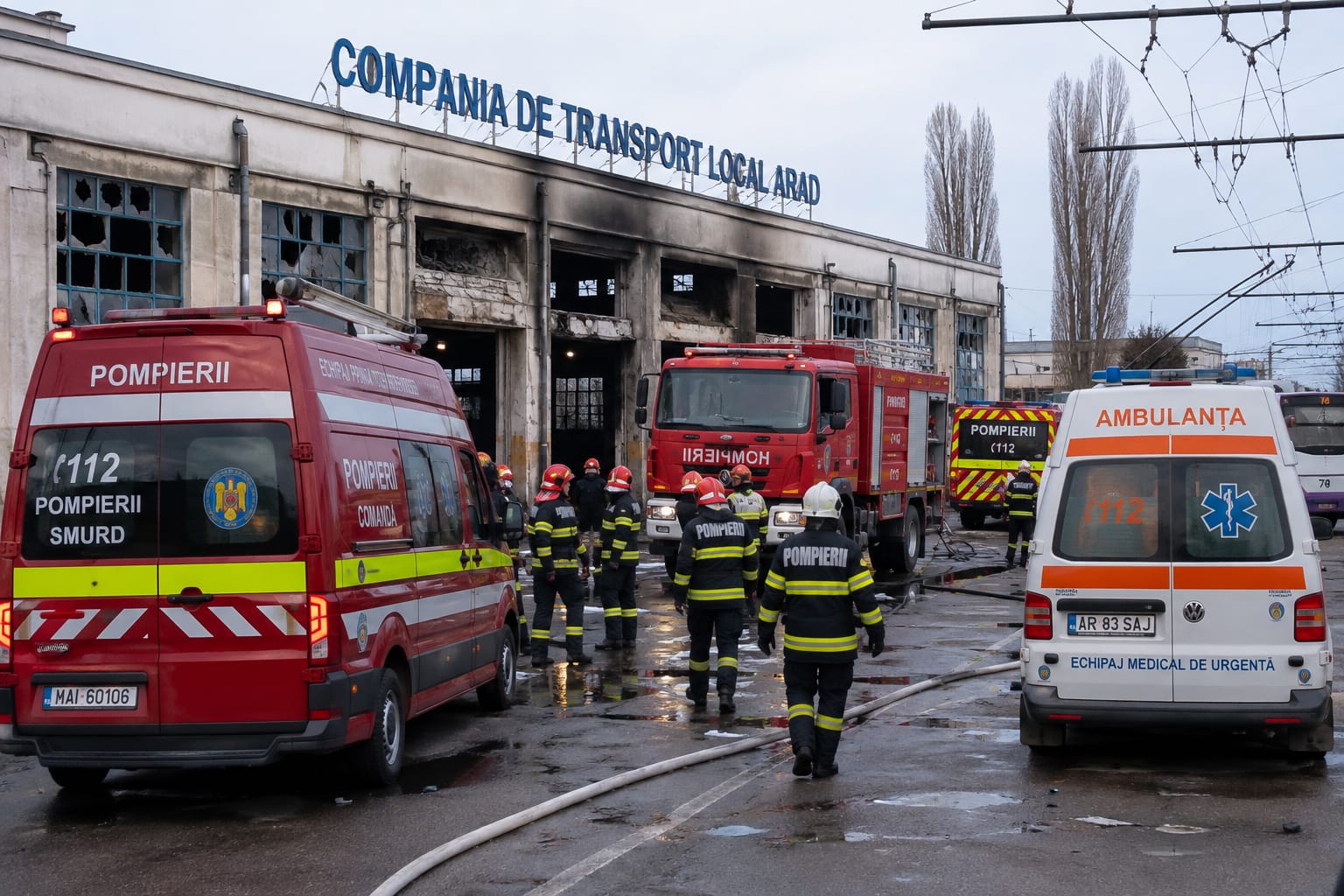 Explozie la instalația de gaz, la compania de transport local din Arad. O persoană a fost rănită