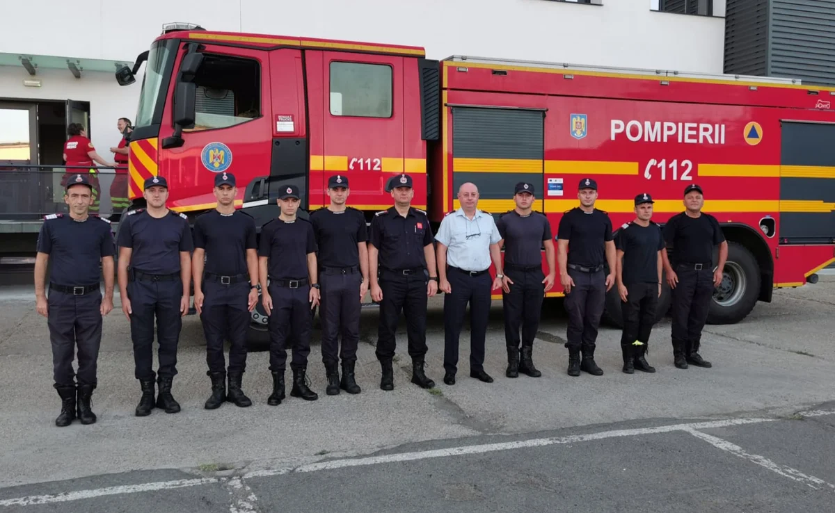 Pompierii arădeni intervin la incendiile din Serbia