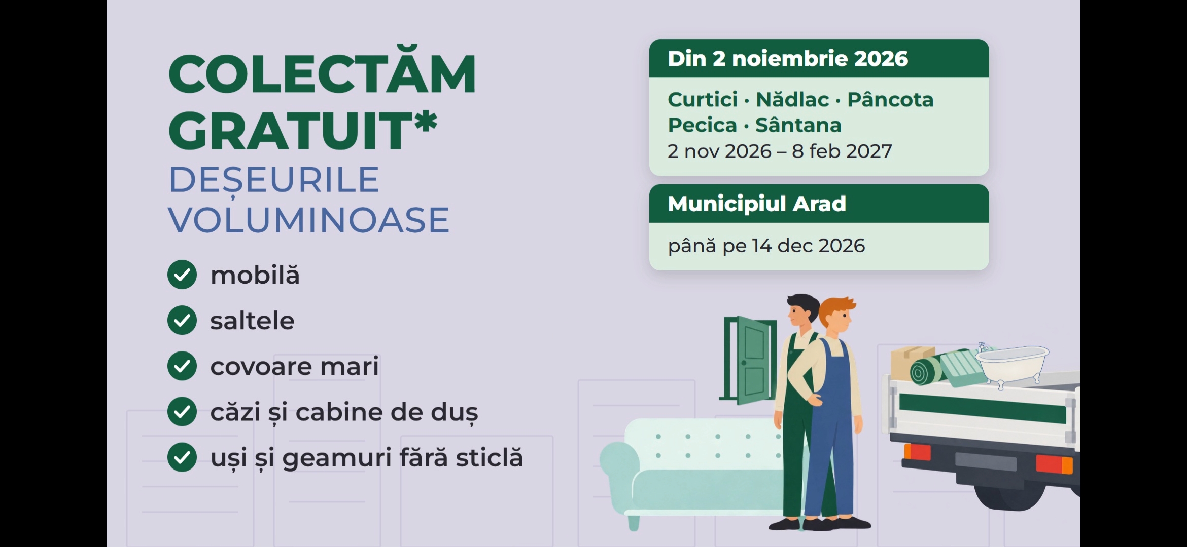 Colectare gratuită a deșeurilor voluminoase